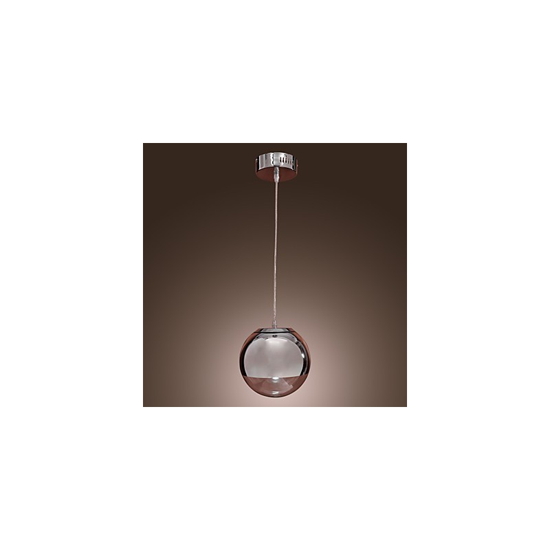 Modern Contemporary Globe Mini Style Chrome Metal Pendant Light