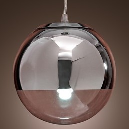 Modern Contemporary Globe Mini Style Chrome Metal Pendant Light