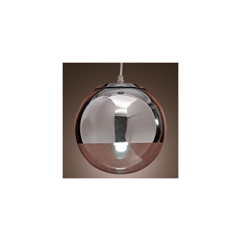 Modern Contemporary Globe Mini Style Chrome Metal Pendant Light