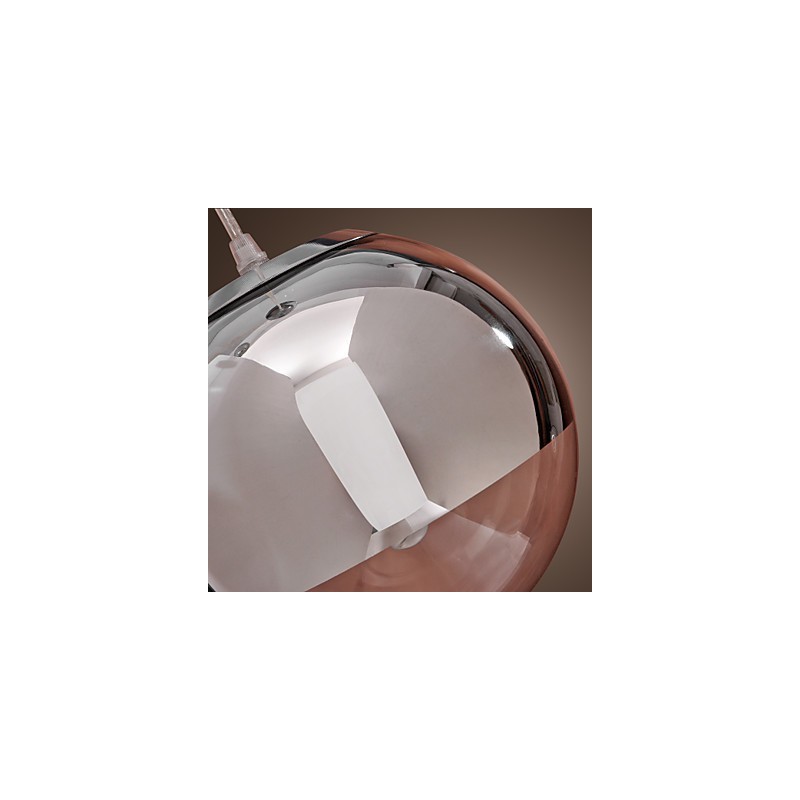 Modern Contemporary Globe Mini Style Chrome Metal Pendant Light