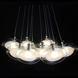 Modern Contemporary Chrome Metal Pendant Light