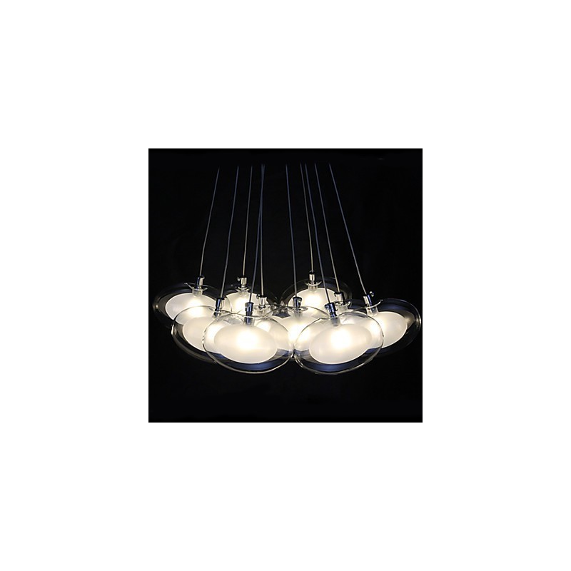 Modern Contemporary Chrome Metal Pendant Light