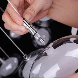 Modern Contemporary Chrome Metal Pendant Light