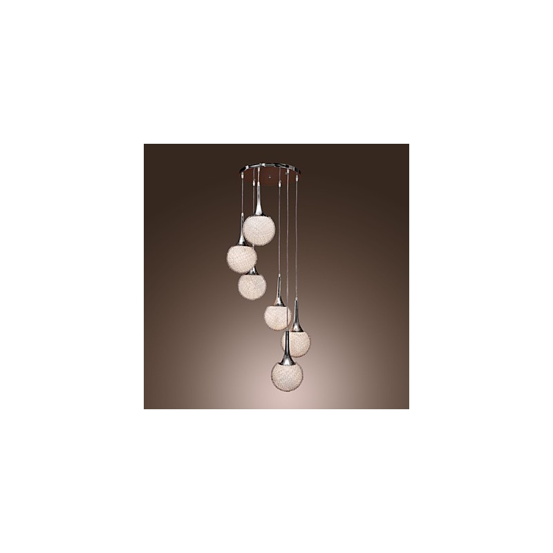 Modern Contemporary Globe Electroplated Metal Flush Mount