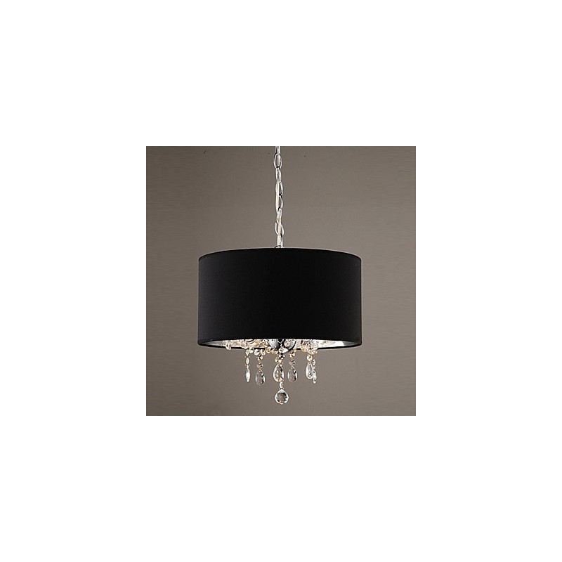 Modern Contemporary Drum Crystal Mini Style Chrome Chandelier