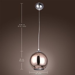 60 Modern Contemporary Globe Electroplated Metal Pendant Light