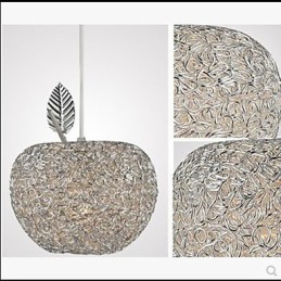 Woven Aluminum Chandelier With Seven Head Lamp Apple