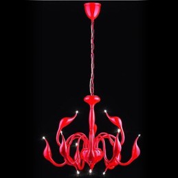 Modern Contemporary Candle Style Electroplated Metal Chandelier