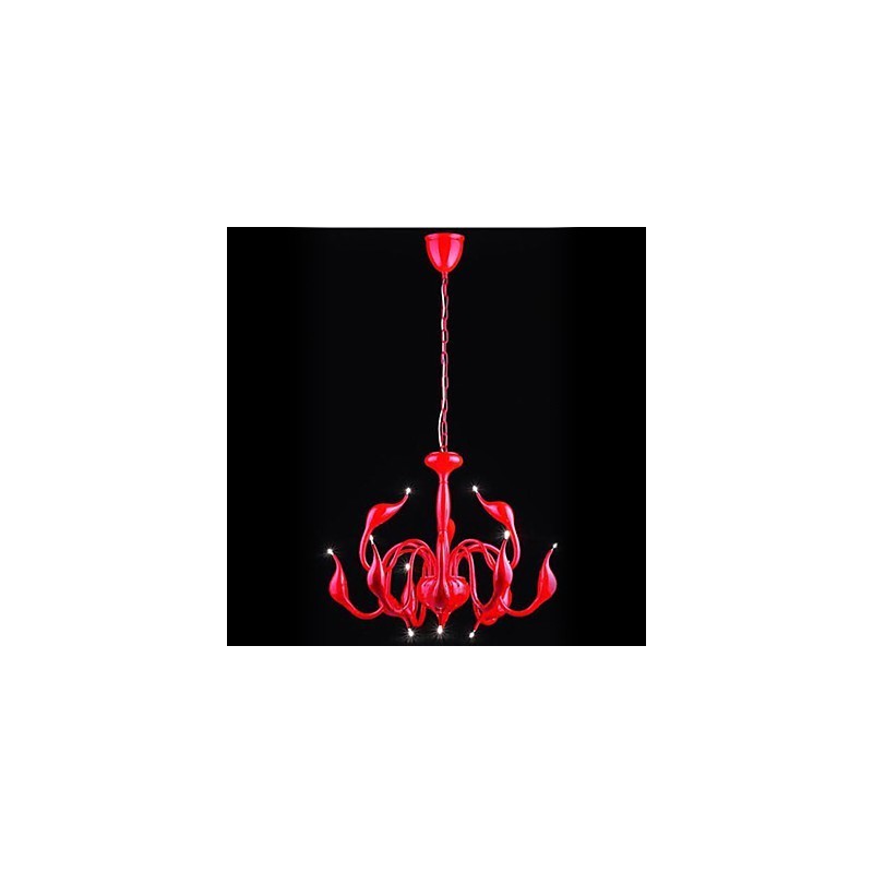 Modern Contemporary Candle Style Electroplated Metal Chandelier
