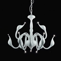 Modern Contemporary Candle Style Electroplated Metal Chandelier