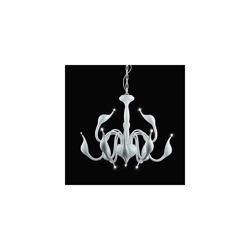 Modern Contemporary Candle Style Electroplated Metal Chandelier