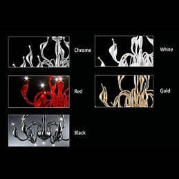 Modern Contemporary Candle Style Electroplated Metal Chandelier