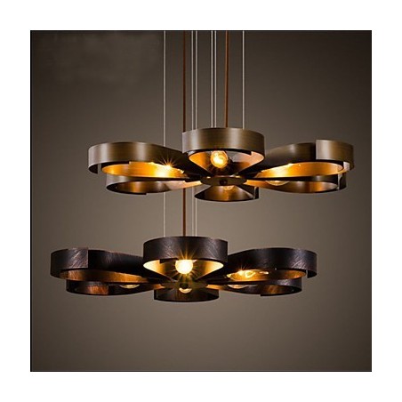 American Country Iron Industrial Wind flower Pendant lamp