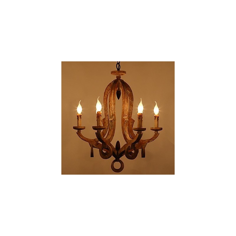 Vintage Retro Mini Style Painting Metal Chandelier