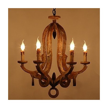 Vintage Retro Mini Style Painting Metal Chandelier
