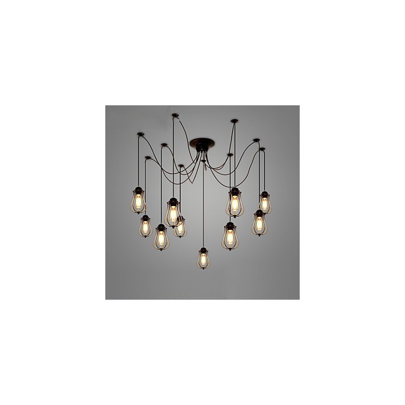 Vintage Edison Multiple Ajustable DIY Ceiling Lamp Light Pendant Lighting Chandelier Modern Chic Industrial Dining