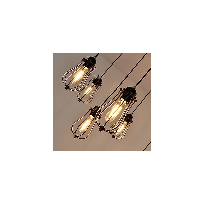 Vintage Edison Multiple Ajustable DIY Ceiling Lamp Light Pendant Lighting Chandelier Modern Chic Industrial Dining