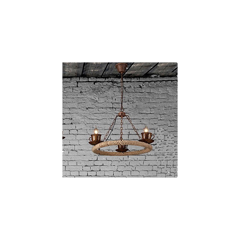 Ceramic Industry Wind Rope Chandelier RetroLron Chandelier Simple3