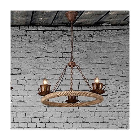 Ceramic Industry Wind Rope Chandelier RetroLron Chandelier Simple3