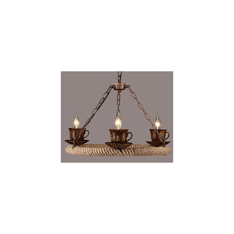 Ceramic Industry Wind Rope Chandelier RetroLron Chandelier Simple3
