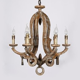 Vintage Retro Mini Style Painting Metal Chandelier