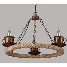 Ceramic Industry Wind Rope Chandelier RetroLron Chandelier Simple3
