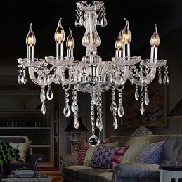 Traditional Classic Vintage Crystal Electroplated Crystal Chandelier