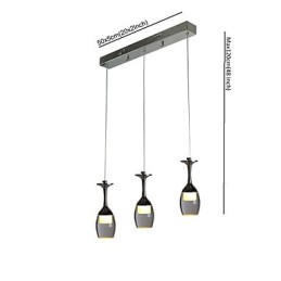 Pendant Lights 3 Lights Long Backplate Modern Contemporary