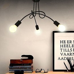 Modern Contemporary Painting Metal Chandelier