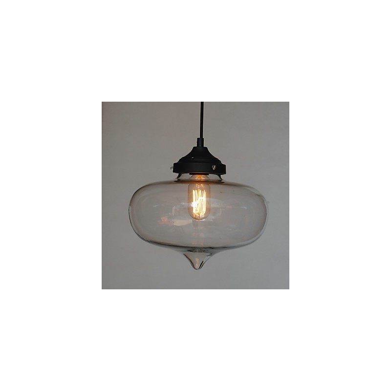 Bubble Design Pendant 1 Light with Transparent Shade