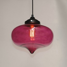 Bubble Design Pendant 1 Light with Transparent Shade