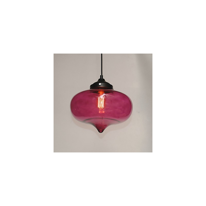 Bubble Design Pendant 1 Light with Transparent Shade