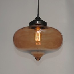 Bubble Design Pendant 1 Light with Transparent Shade