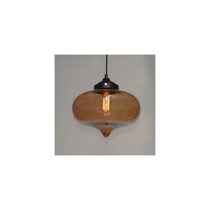 Bubble Design Pendant 1 Light with Transparent Shade