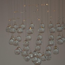 Traditional Classic Crystal Chrome Metal Flush Mount