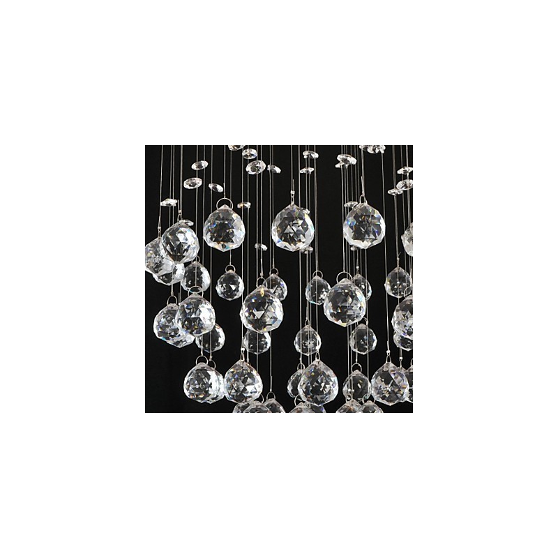 Traditional Classic Crystal Chrome Metal Flush Mount