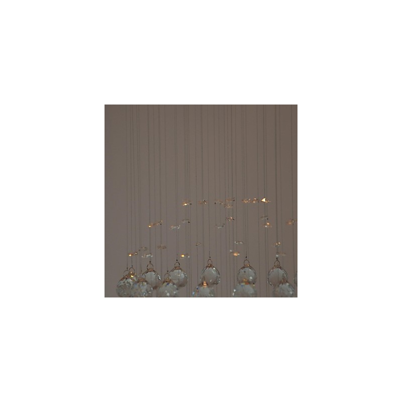 Traditional Classic Crystal Chrome Metal Flush Mount