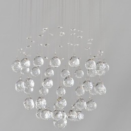 Traditional Classic Crystal Chrome Metal Flush Mount