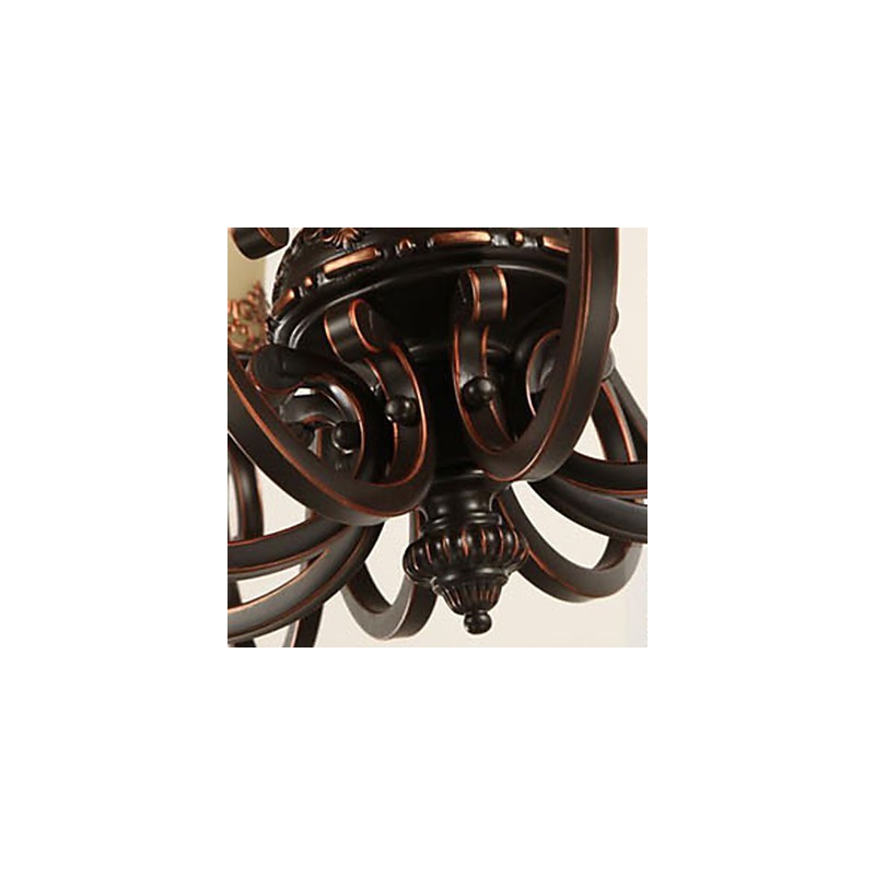 Vintage Country Island Painting Metal Chandelier Flush Mount