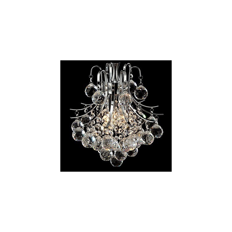 Modern Contemporary Crystal Chrome Chandelier Pendant Light