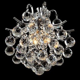Modern Contemporary Crystal Chrome Chandelier Pendant Light