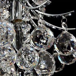 Modern Contemporary Crystal Chrome Chandelier Pendant Light