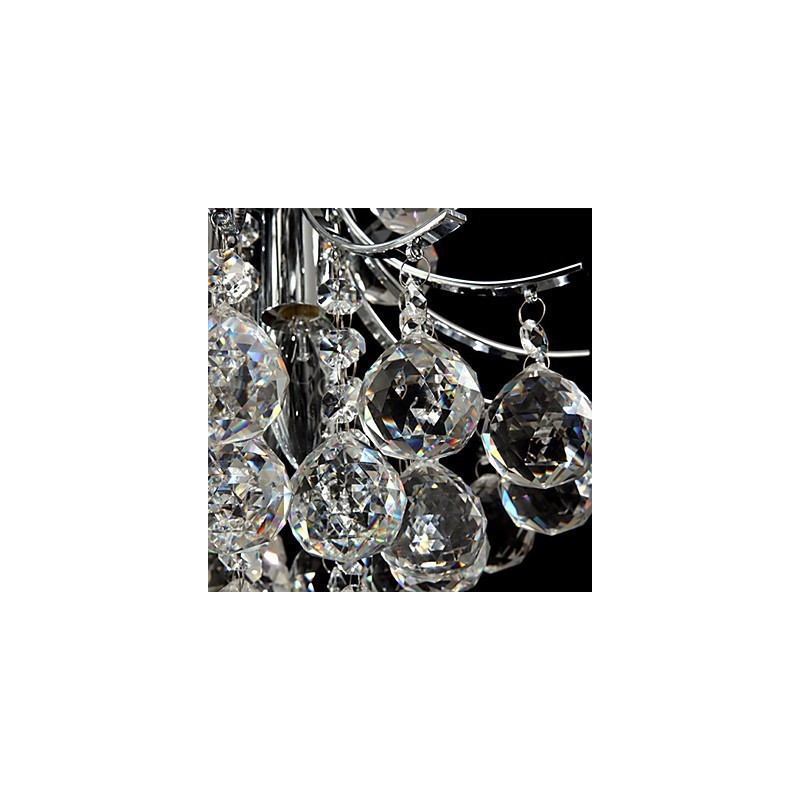 Modern Contemporary Crystal Chrome Chandelier Pendant Light