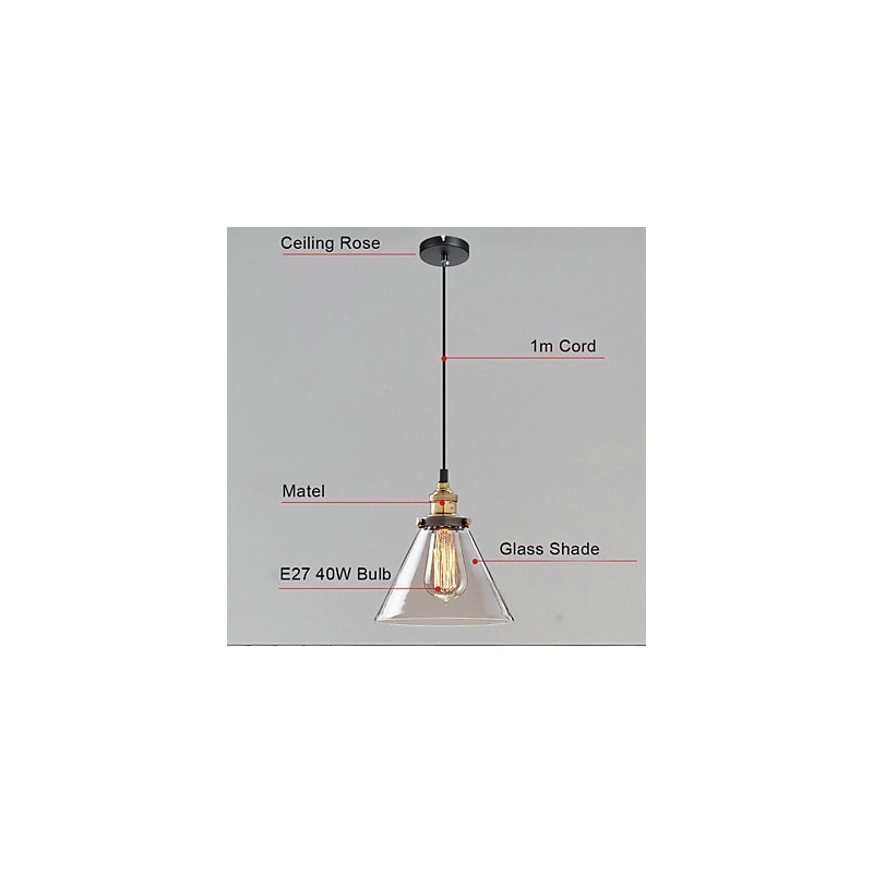 Retro Simple Glass Pendant