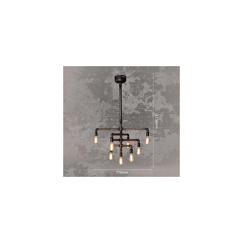 Traditional Classic Vintage Retro Lantern Country Painting Metal Pendant Light