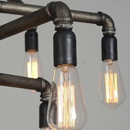 Traditional Classic Vintage Retro Lantern Country Painting Metal Pendant Light