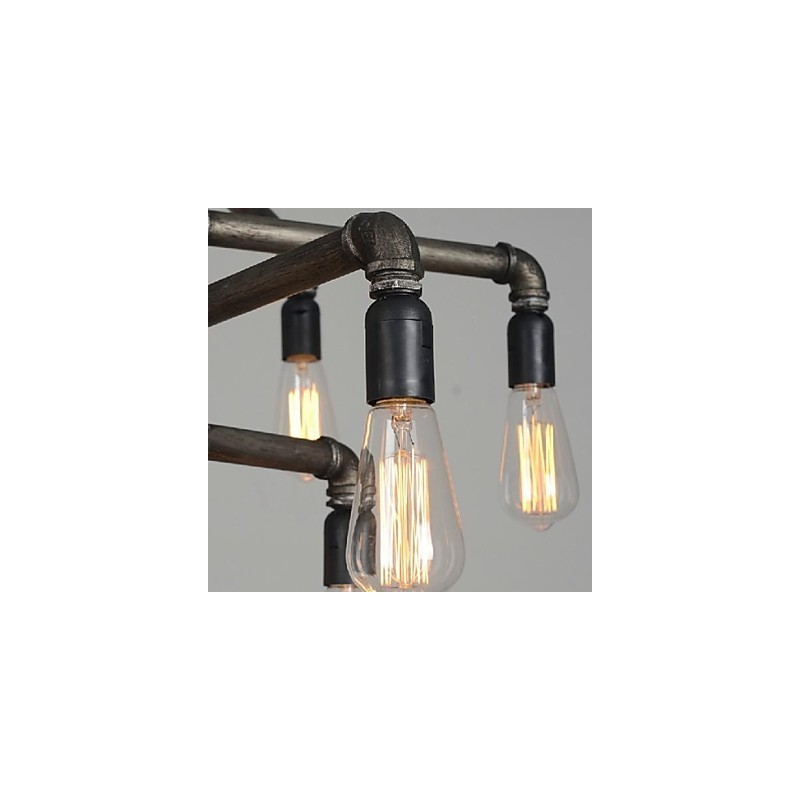 Traditional Classic Vintage Retro Lantern Country Painting Metal Pendant Light