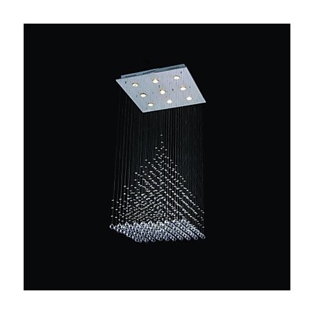 Modern Contemporary Crystal Chrome Metal Flush Mount