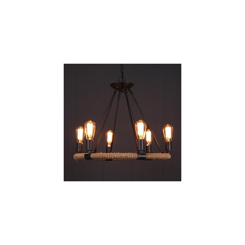 Country Mini Style Painting Metal Pendant Light