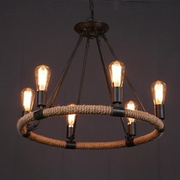 Country Mini Style Painting Metal Pendant Light